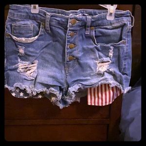 American ripped shorts